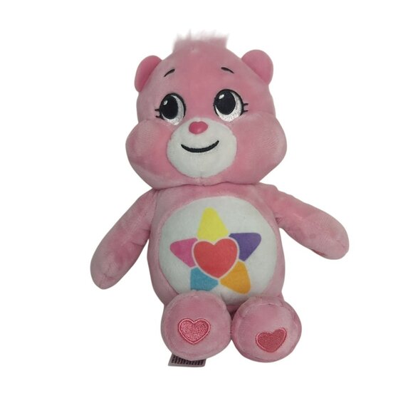Care Bears True Heart Bear Plush 9” Pink Stuffed Animal Rainbow Star 2022 - Picture 1 of 5